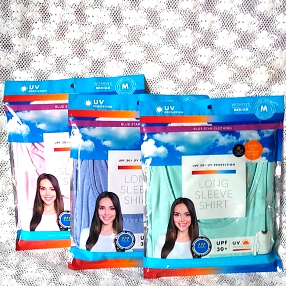 3 Pack of UV Protection Long Sleeve Shirts - Picture 1 of 6